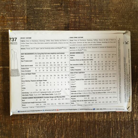 Simplicity Sewing Pattern 1737 Katniss Fire Girl Salsa Flamenco Dress 4-12 UNCUT - Picture 2 of 2